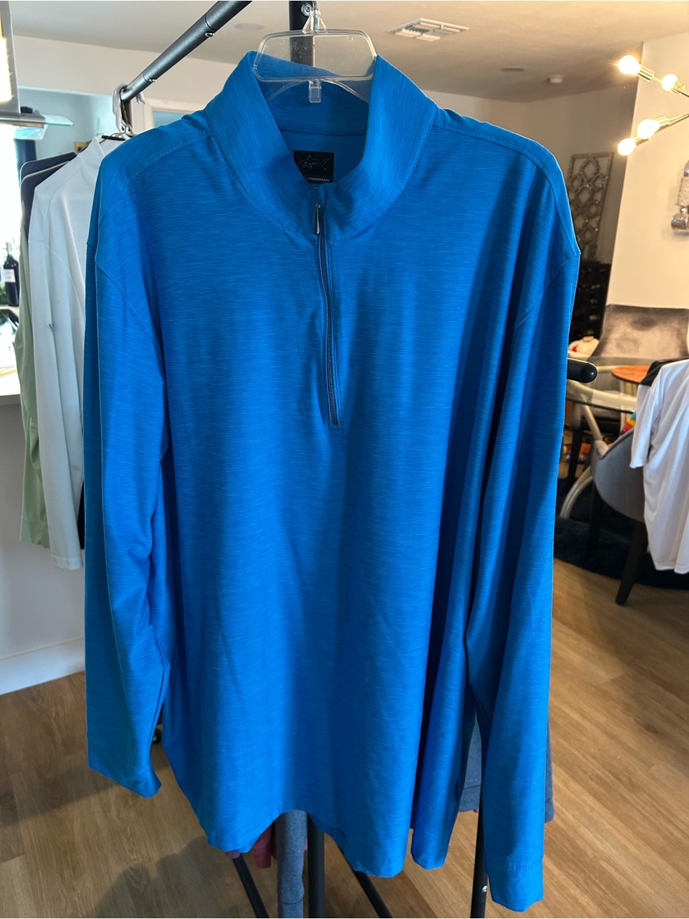 Greg Norman Collection Men's Blue Half-Zip Performance Pullover